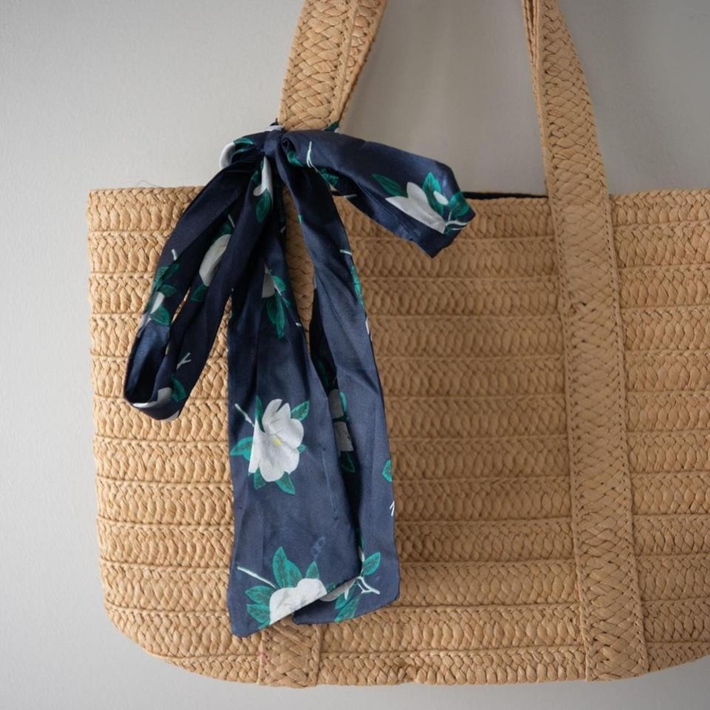 Draper James Straw Tote with Scarf - Picture 2 of 6
